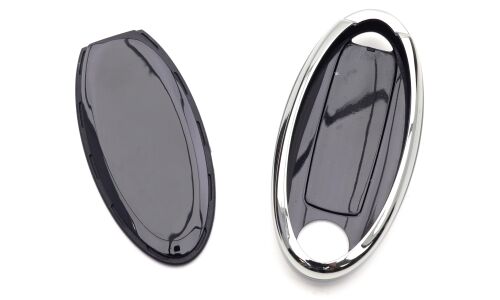 Чехол на смарт-ключ Nissan, полиуретан, 2 кнопки, чёрный цвет