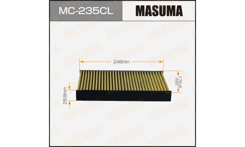 Фильтр салонный Masuma, угольный, арт. MC-235CL