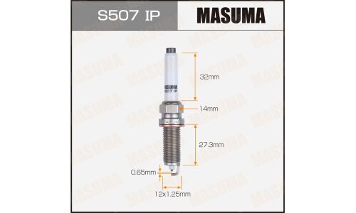 Свеча зажигания Masuma Iridium+Platinum SILZKFR8D7S с иридиевым электродом, арт. S507IP