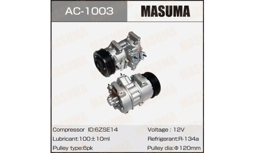 Компрессоры кондиционера MASUMA, COROLLA, AURIS / ZRE151L, ZRT270L / 1ZRFE, 3ZRFBE
