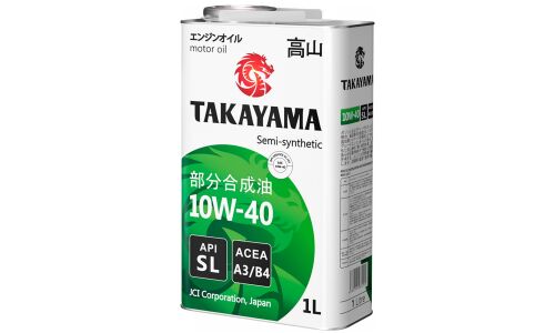 Масло моторное Takayama Safetec 10w40, полусинтетическое, API SL/CF, ACEA A3/B4, универсальное, 1л, арт. 605590