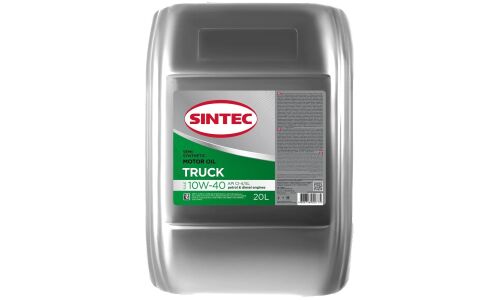 Масло моторное Sintec Truck 10w40, полусинтетическое, API CI-4/SL, ACEA E7, для дизельного двигателя, 20л, арт. 122442