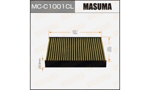 Фильтр салонный Masuma, угольный, арт. MC-C1001CL