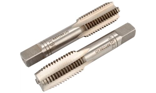 Метчик ручной Автодело, М8х1.25мм, комплект 2 шт, в футляре, арт. АД-40823