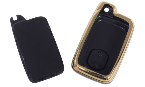 Чехол на смарт-ключ Toyota, полиуретан, 2 кнопки, чёрный цвет