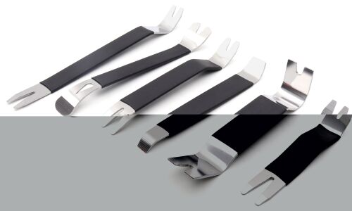 Набор инструментов для демонтажа обшивки салона, металлические, комплект 6 предметов