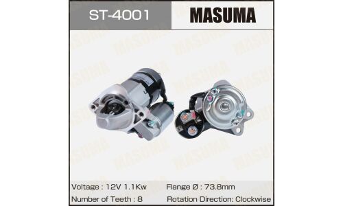 Стартер MASUMA, MAZDA / ZJ-VE, ZM-DE (12V/1.2KW)
