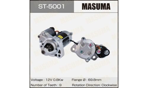 Стартер MASUMA, HONDA / L13A1, L13A6 (12V/0.8KW)