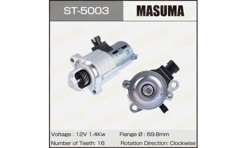 Стартер MASUMA, HONDA / L13B, L15B (12V/1.6KW)