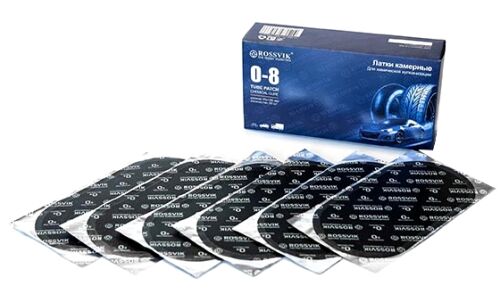 Заплатки ROSSVIK O-8, овальные, 95x185мм, для ремонта камер, арт. О.8.К.20.