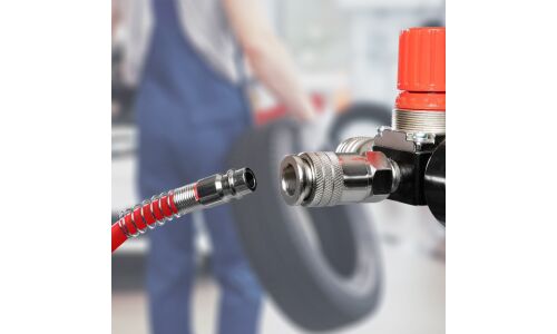 Шланг пневматический Carfort, с быстросъемными. соед, рапид 1/4 (штекер+розетка), 9м