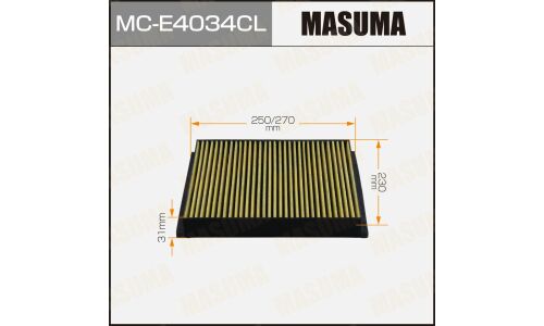 Фильтр салонный Masuma AC-0114, угольный, арт. MC-E4034CL