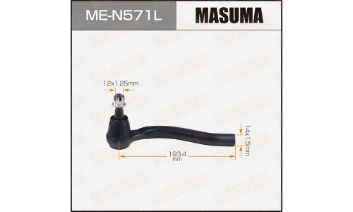 Наконечник рулевой тяги Masuma, для Nissan Skyline, арт. ME-N571L