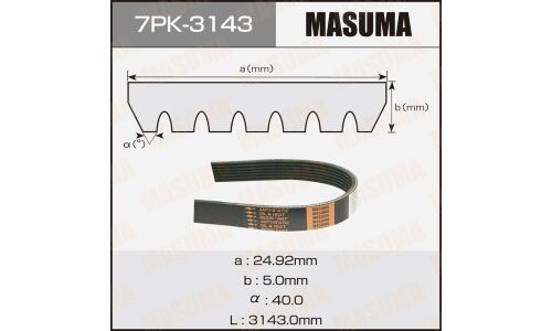 Ремень ручейковый MASUMA 7PK-3143