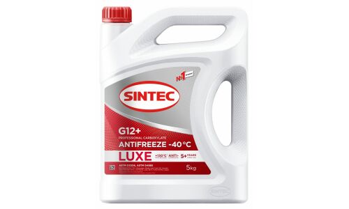 Антифриз Sintec Antifreeze Luxe, OAT, G12+, красный, -40°C, 5кг, арт. 614503