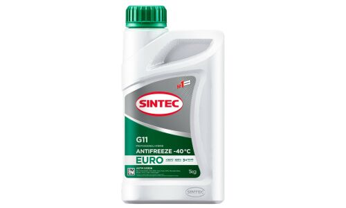 Антифриз Sintec Antifreeze Euro G11, зелёный, -40°C, 1кг, арт. 990553