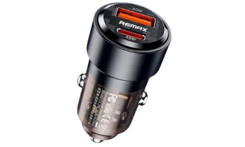Зарядное устройство в прикуриватель Remax Walking Fast Car Charger, 12/24В, 1xUSB (5В/3А–12В/2.5А), 1xUSB Type-C (5В/3А–20В/2.25А), 75Вт, с функциями Power Delivery и Quick Charge, арт. RCC360