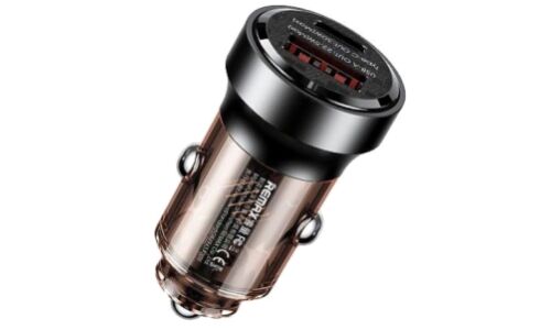 Зарядное устройство в прикуриватель Remax Walking Cyberpunk Fast Car Charger, 12/24В, 1xUSB (4.5В/5А–12В/1.5А), 1xUSB Type-C (5В/3А–12В/2.5А), 30Вт, с функциями Power Delivery и Quick Charge, арт. RCC338