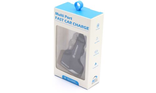 Зарядное устройство в прикуриватель Sundaree Multi Port Fast Car Charge, 12/24В, 2xUSB (5В/3А–12В/1.5А), 2xUSB Type-C (5В/3А–12В/2.5А), 60Вт, с функциями Power Delivery и Quick Charge, арт. CC53-2A2C