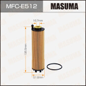 Фильтр масляный Masuma, арт. MFC-E512
