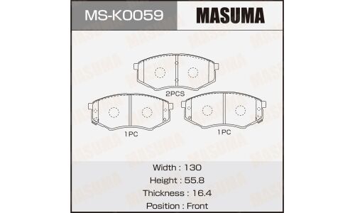 Колодки дисковые MASUMA, P30055 front (1/12)