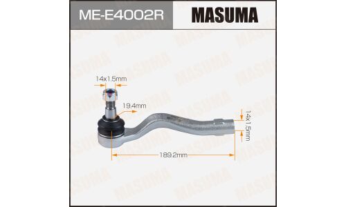 Наконечник рулевой тяги Masuma, для Mercedes-Benz C-Class (W204), арт. ME-E4002R