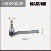 Наконечник рулевой тяги Masuma, для Mercedes-Benz C-Class (W205), арт. ME-E4003R