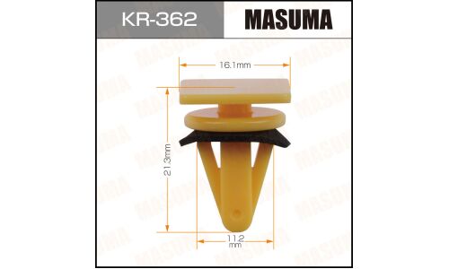 Клипса крепёжная крепления бокового молдинга Masuma, для Hyundai, арт. KR-362