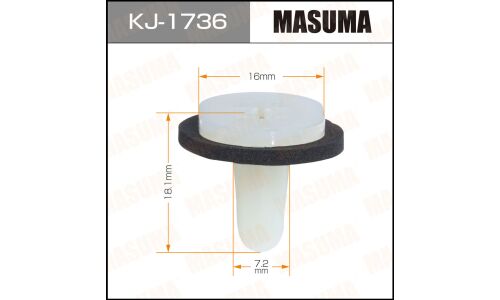 Клипса автомобильная (автокрепеж) MASUMA 1736-KJ [уп.50]