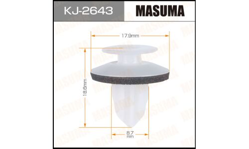 Клипса крепёжная крепления порога Masuma, для Lexus, Toyota, арт. KJ-2643