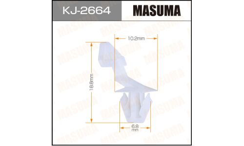 Клипса крепёжная крепления уплотнителя двери Masuma, для Honda, арт. KJ-2664