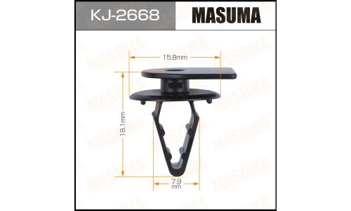 Клипса крепёжная крепления пластиковой накладки лобового стекла Masuma, для Honda, арт. KJ-2668