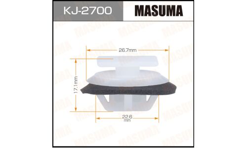 Клипса крепёжная крепления накладки порога Masuma, для Mazda, арт. KJ-2700