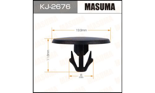 Клипса крепёжная крепления защиты днища Masuma, для Lexus, Toyota, арт. KJ-2676