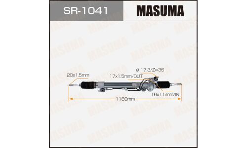 Рейка рулевая Masuma, для Toyota Land Cruiser (левый руль), арт. SR-1041