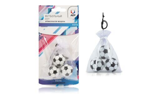 Ароматизатор подвесной АЕР «Футбольный сет» Кола, полимерный, арт. А 2101