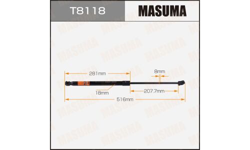 Упор газовый багажника MASUMA, L=516mm (1/40)