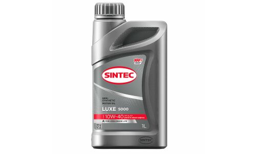 Масло моторное Sintec Luxe 5000 10w40, полусинтетическое, API SL/CF, ACEA A3/B4, универсальное, 1л, арт. 600231