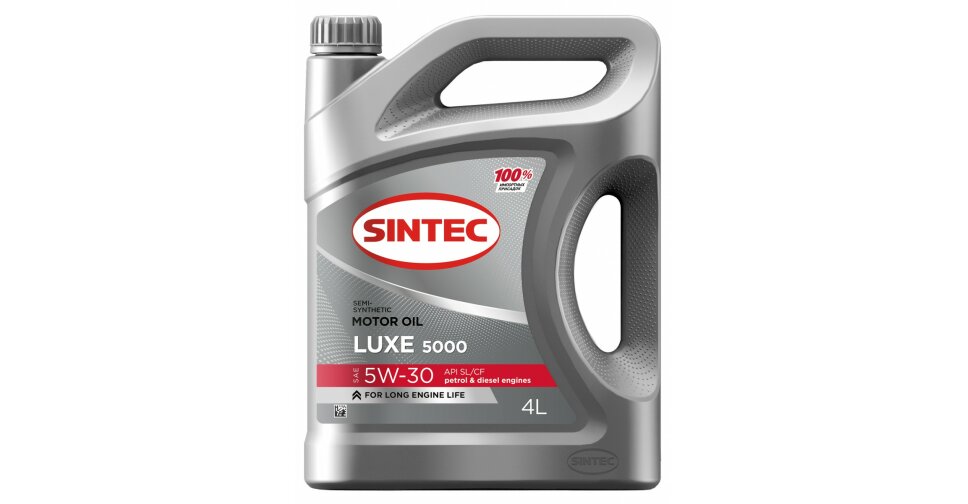 Масло моторное Sintec Luxe 5000 5w30, полусинтетическое, API SL/CF ...