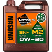 Масло моторное Masuma Motor Oil M2 0w30, синтетическое, API SN+, ILSAC GF-5, для бензинового двигателя, 4л, арт. M-2015E