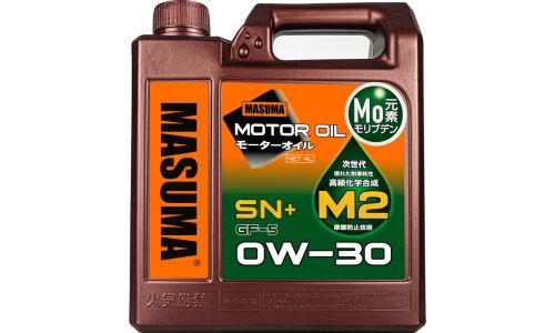 Масло моторное Masuma Motor Oil M2 0w30, синтетическое, API SN+, ILSAC GF-5, для бензинового двигателя, 4л, арт. M-2015E