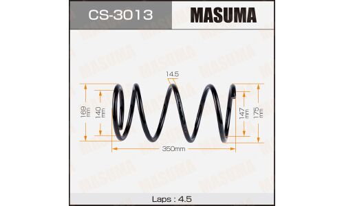 Пружина подвески Masuma, передняя, правая/левая, 1 шт, арт. CS-3013