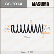 Пружина подвески Masuma, задняя, правая/левая, 1 шт, для Mitsubishi Lancer, арт. CS-3014
