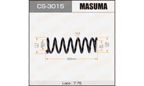 Пружина подвески Masuma, задняя, правая/левая, 1 шт, арт. CS-3015