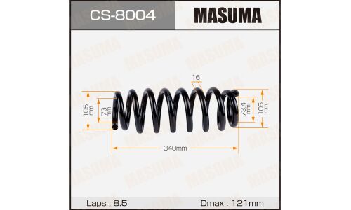Пружина подвески Masuma, задняя, правая/левая, 1 шт, арт. CS-8004