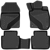 Коврики модельные Autofamily Element 3D для Honda CR-V 2018+ (правый руль), для переднего и заднего ряда, полиуретан, черный цвет, 4 шт
