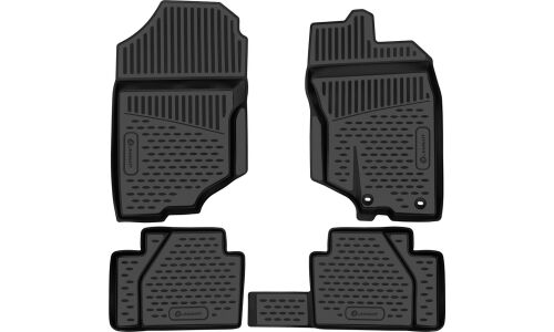 Коврики модельные Autofamily Element для Honda Insight 2009+ (правый руль), для переднего и заднего ряда, полиуретан, черный цвет, 4 шт