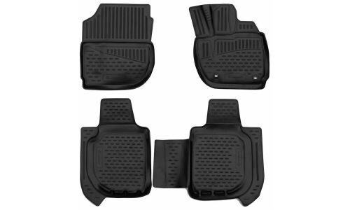 Коврики модельные Autofamily Element 3D для Honda Vezel 2013+ (правый руль), для переднего и заднего ряда, полиуретан, черный цвет, 4 шт