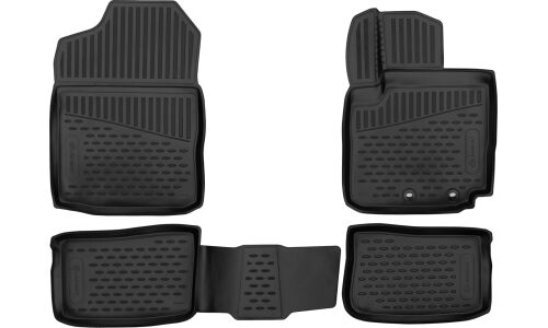 Коврики модельные Autofamily Element для Toyota Probox / Succeed 2014+ (правый руль), для переднего и заднего ряда, полиуретан, черный цвет, 4 шт