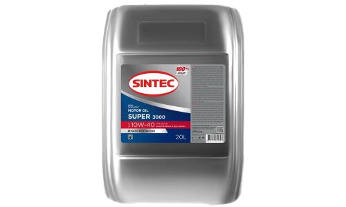 Масло моторное Sintec Super 3000 10w40, полусинтетическое, API SG/CD, универсальное, 20л, арт. 600241